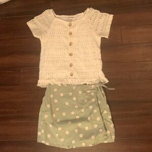 Girls skort & shirt set size 10